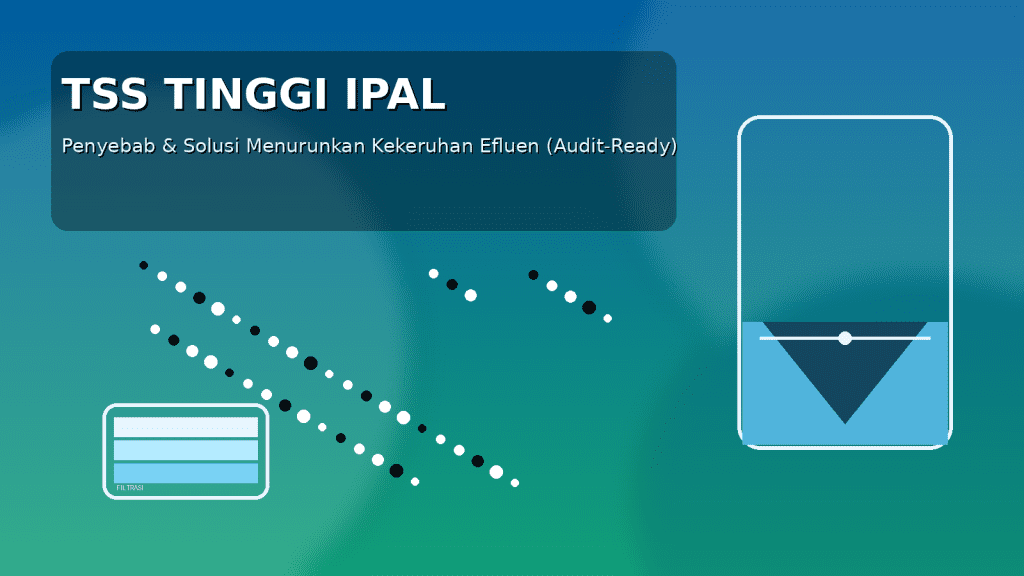 TSS tinggi IPAL: penyebab dan solusi menurunkan kekeruhan efluen